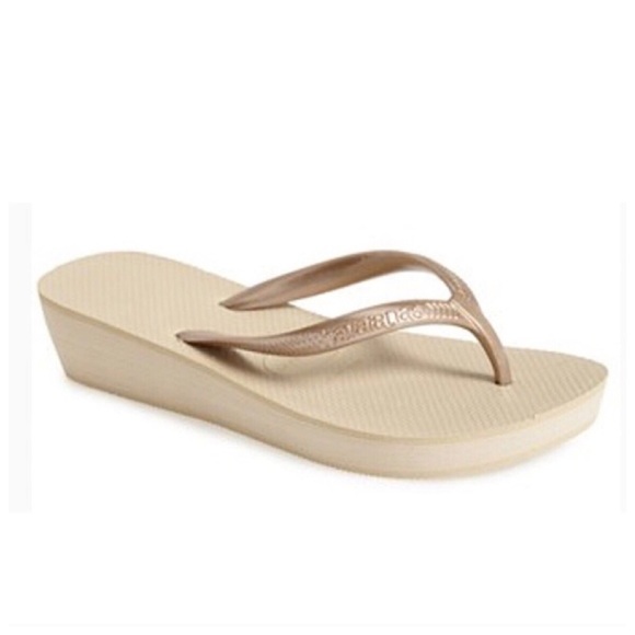 havaianas high light wedge flip flops
